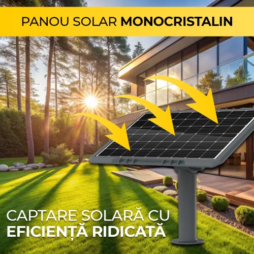 Kit Bandă LED RGB 5m cu Panou Solar 50W IP65 – Iluminat Exterior Multicolor, TL59