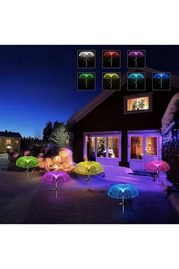 Set 2 lampi solare LED pentru grădină – lumini multicolore IP65, exterior fără cablu, TL32