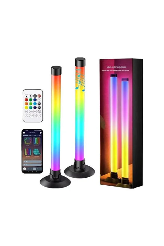 Set 2 Bare LED RGB Inteligente – Control prin Aplicație + Telecomandă, Ambient Decorativ, TL24