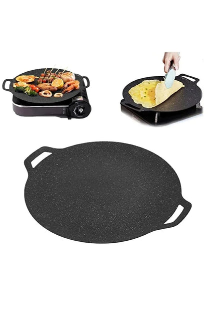 Tigaie grătar piatră medicală 30 cm – antiaderentă & gătit uniform, TL48