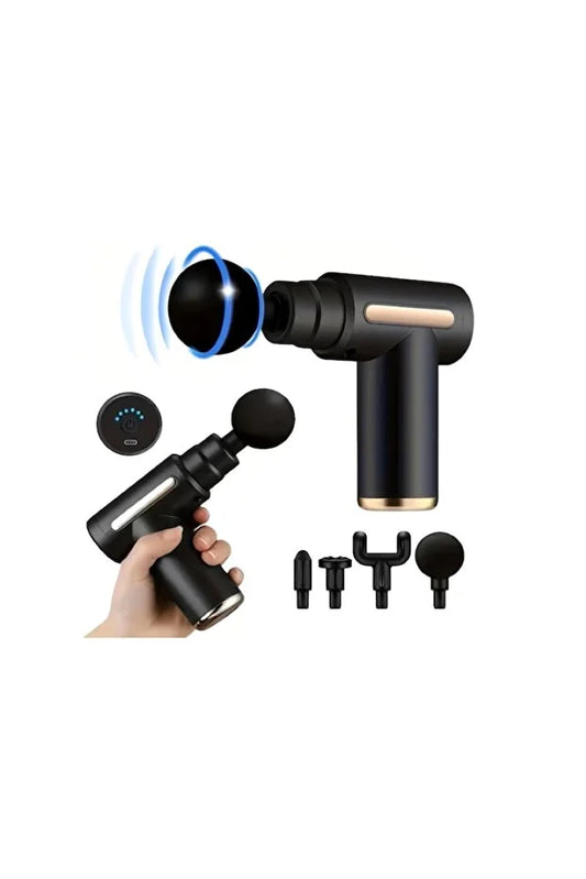 Pistol masaj muscular 6 viteze + 4 capete – portabil & reîncărcabil, TL50