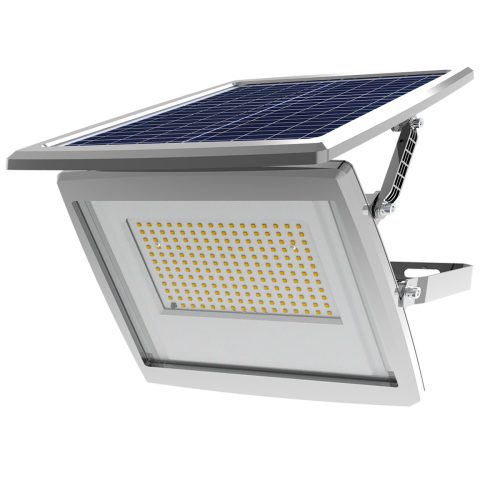 Proiector solar LED 100W – iluminat exterior/interior cu panou solar și telecomandă, TL55