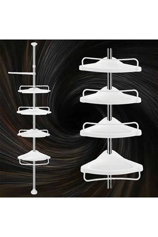 Raft telescopic baie 4 rafturi inox reglabil 200-320 cm – suport prosoape fără găurire, TL35