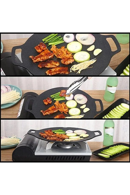 Tigaie grătar piatră medicală 30 cm – antiaderentă & gătit uniform, TL48