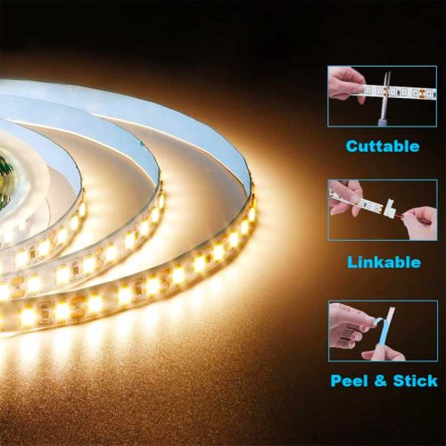 Bandă LED SMD5050 120 LED/m Alb-Cald Exterior IP65 – 5 m, TL69