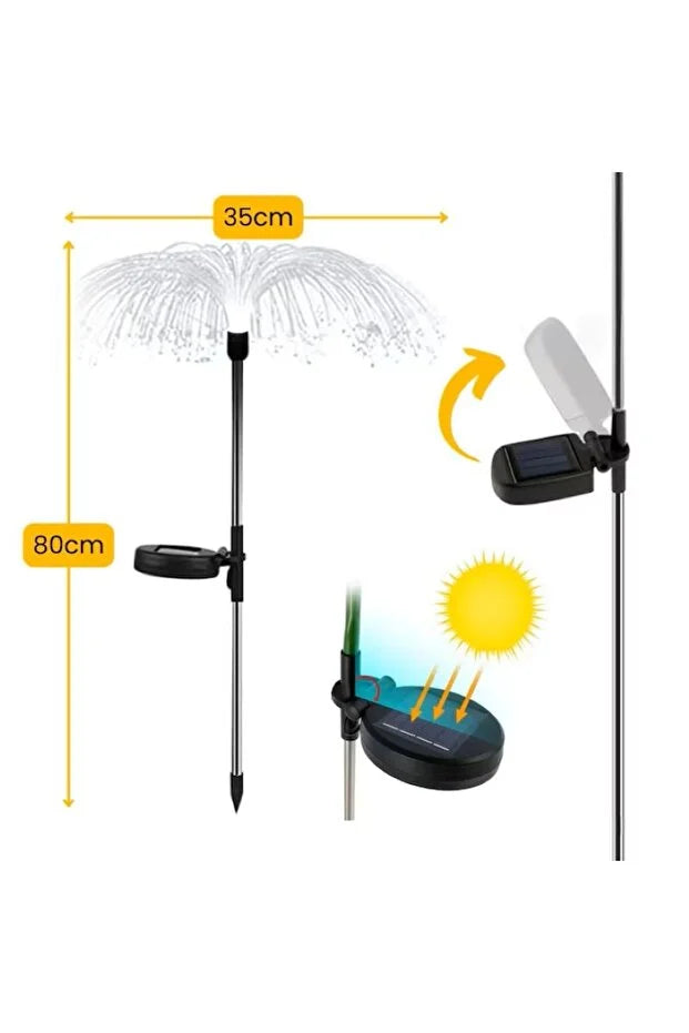 Set 2 lampi solare LED pentru grădină – lumini multicolore IP65, exterior fără cablu, TL32