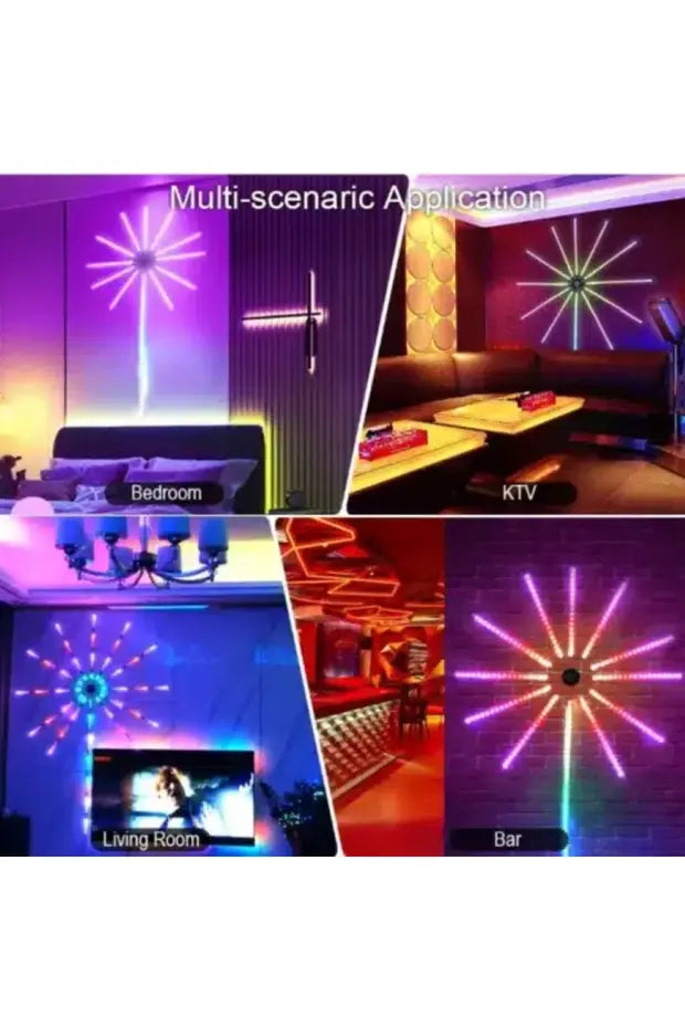 Lumini LED Firework inteligente RGB 210 LED – control aplicație & telecomandă, TL54