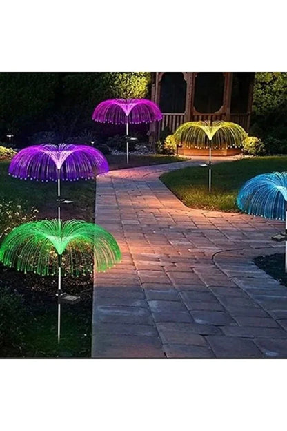 Set 2 lampi solare LED pentru grădină – lumini multicolore IP65, exterior fără cablu, TL32