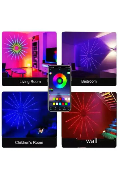 Lumini LED Firework inteligente RGB 210 LED – control aplicație & telecomandă, TL54