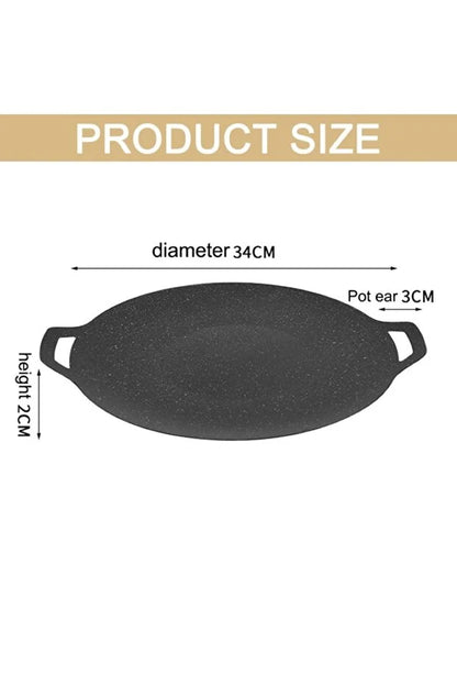 Tigaie grătar piatră medicală 30 cm – antiaderentă & gătit uniform, TL48