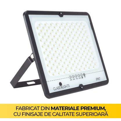 Proiector Solar LED 300W IP67 cu Panou – Iluminare Puternică Exterior, Fără Curent, TL17