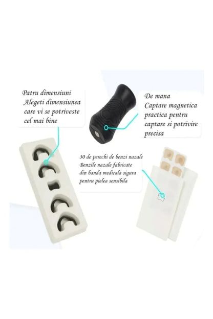 Benzi Nazale Magnetice – Respirație Ușoară & Somn Odihnitor, Anti-Sforăit, TL05