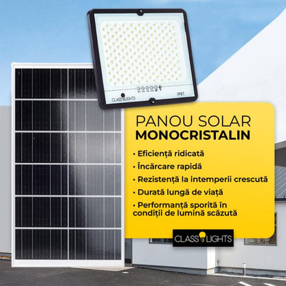 Proiector Solar LED 200W IP67 cu Panou – Iluminare Puternică Fără Curent, TL16