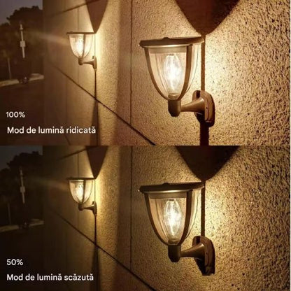 Set 2x Lampă Solară de Perete LED 3-în-1 + Accesorii – Iluminare Alei & Gard, TL23